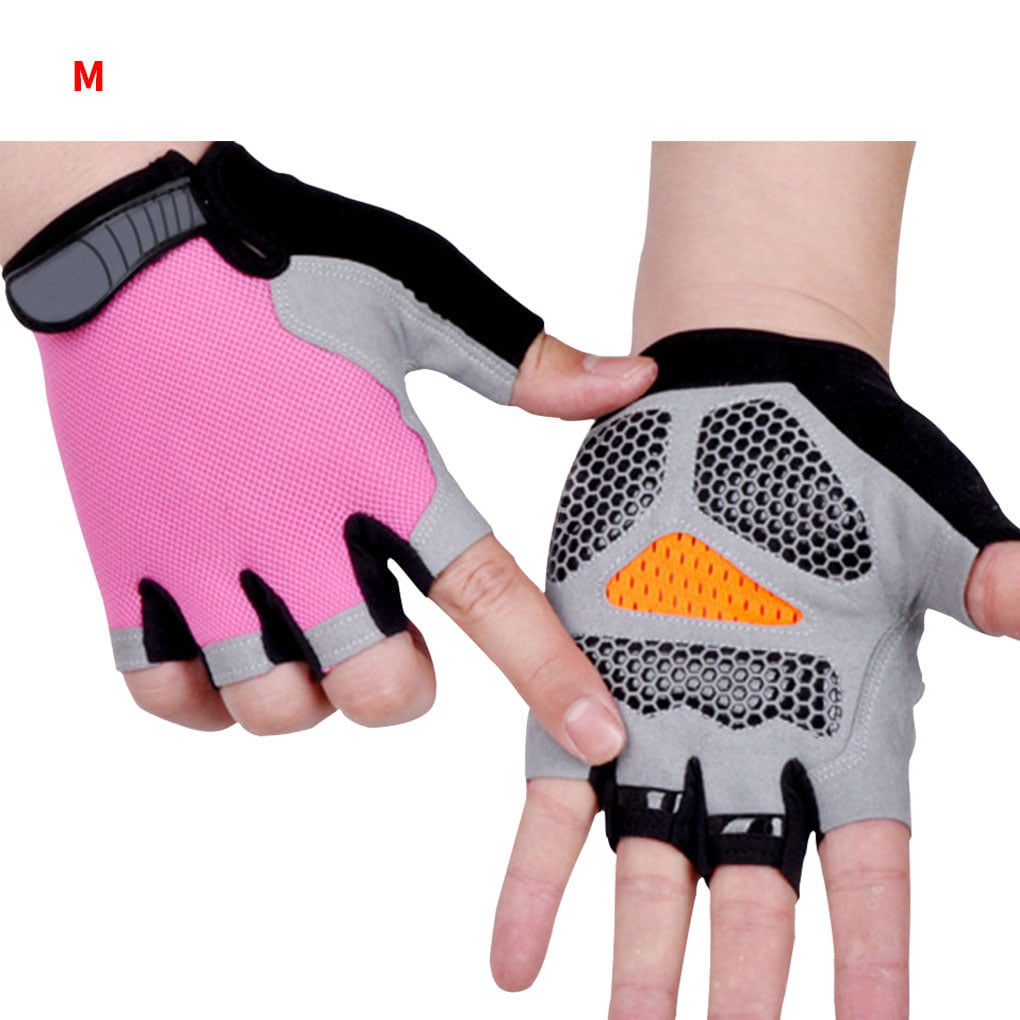 Unisex Cycling Half Finger Bike Gloves Shockproof Breathable MTB Gloves Mitten 