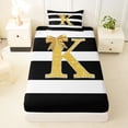 thumbnail image 3 of Erosebridal Initial K Letter Twin Sheet Sets for Kids, Princess Bowknot Bedding, 3-Piece, 3 of 5