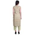 thumbnail image 4 of Moomaya Peter Pan Collar Sleeveless Kurta With Pants 2-Pcs Ethnic Suit Set For Women, 4 of 7
