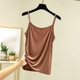 thumbnail image 2 of Hfnxid Womens Silk Camisole with Built in Bra One Thin Straps Sports Bottoming Shirt Summer Outdoor Slim Fit Tank Tops 2025 Plus Size Loose Basic Comfy Yoga Vest, 2 of 3