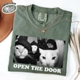 thumbnail image 3 of Funny Cat Gang Shirt: Sarcastic Cat Meme Tee, Open The Door Funny Cat T-Shirt, 3 of 5