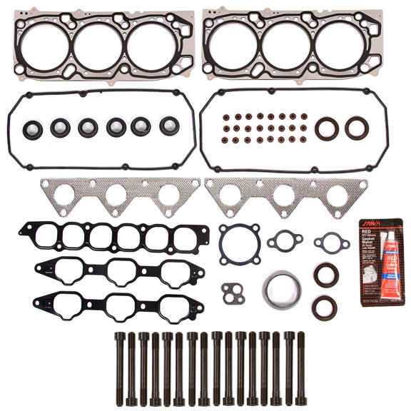 Evergreen HSHB5037 Head Gasket Set Head Bolts Fit 06-11 Mitsubishi Eclipse V6 3.8 SOHC 24V 6G75