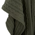 thumbnail image 2 of Cableknit Kenna Poncho, Olive Green, 2 of 2