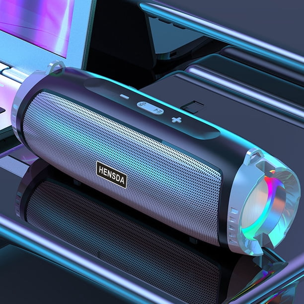 Ganfancp Altavoz Bluetooth Inalámbrico Inteligente Altavoz de Tarjeta de Alto Volumen Altavoz Subwoofer para Coche Rgb Intermitente para Exteriores Ofertas Del Día Liquidación Audio*1