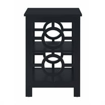 Convenience Concepts Contemporary Ring End Table in Black Wood Finish