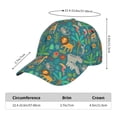 thumbnail image 2 of Fotbe Jungle Animals Gorro Clásico de Béisbol, Gorra Ajustable con Broche Snapback, Gorro de Exterior de Algodón Suave, 2 of 6