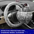 thumbnail image 4 of 200Pcs Disposable Steering Wheel Covers, Clear Plastic Steering Wheel Protector, Steering Wheel Covers with Elastic Trims, Universal Car Protector Accessories, 4 of 6