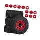 thumbnail image 2 of 4 ruedas y neumáticos para camión RC 1/10, piezas de coche RC, durabilidad, resistentes, repuestos profesionales, accesorios de repuesto para Rojo, 2 of 8