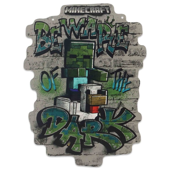 Minecraft Chicken Jockey Metal Wall Art