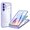 Purple, variant on Case for Galaxy S24 FE,Slim Full-Body Rugged Protective Clear Colorful Back Hybrid 3-in-1 Case with Built-in Screen Protector Phone Case for Samsung Galaxy S24 FE 5G,2024 (Red)