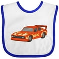 thumbnail image 3 of Inktastic Red Flames Race Car Boys or Girls Baby Bib, 3 of 4