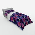 thumbnail image 3 of Ambesonne Floral Bedding Set 4 Pcs, Tropicana Orchids Hawaii, Queen, Violet Magenta Indigo, 3 of 3
