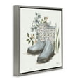 thumbnail image 4 of Stupell Industries Floral Gardening Boots Botanical & Floral Painting Gray Floater Framed Canvas Art Print Wall Art, 25 x 25, 4 of 10