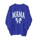 thumbnail image 4 of Penkiiy Mujeres de manga larga Mama Sudaderas de cuello redondo Suéter suelto blusa ligera Tops L Azul, 4 of 7