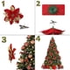thumbnail image 5 of 100-1 pieza de 14,5 cm de flores artificiales de Navidad, adornos para árboles de Navidad, adornos de Feliz Año Nuevo, flores falsas de Navidad, 5 of 5