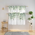 thumbnail image 4 of Alishomtll Kitchen Curtains and Valances Sets Green Floral Print Kitchen Curtains 3 Piece Set 36 Inches Long,Rod Pocket, 4 of 8
