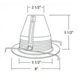 thumbnail image 2 of Nicor Lighting 17548A 6 in. Cone Baffle Trim, White, 2 of 3