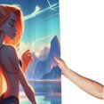 thumbnail image 3 of Cortina de ducha de Kim Possible con diseño de dibujos animados, con 12 ganchos, impermeable, lavable, de poliéster, para decoración del baño, 60 x 72 pulgadas, de hierro, 3 of 8
