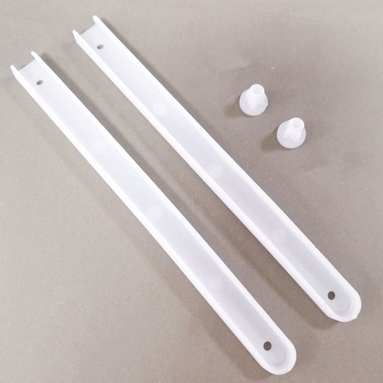 5 Pairs Of Cabinet Drawer Slides - Flat Plastic Runners, 310mm X 16mm X 6mm, Brown, For Smooth Drawer Movement 2 thumbnail image