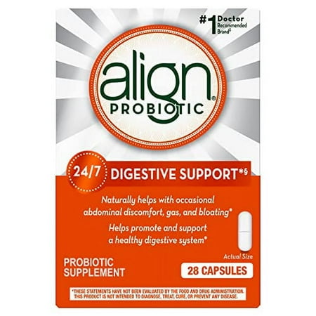 Align Probiotic, Probiotics for Women and Men, Daily Probiotic Supplement for Digestive Health*, #1 Recommended Probiotic by Doctors and Gastroenterologistsâ€¡, 28 Capsules