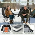 thumbnail image 4 of Lilypelle Portable Oversized Rocking Camping Chair for Adults, Fully Padded Folding Outdoor Lawn Chair with Cooler Bag & Side Pocket, Recliner Chair for Camp, Patio, Backyard, Loads up to 400 lbs, 4 of 7