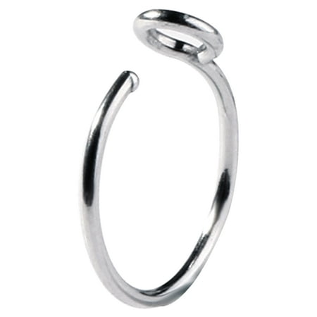 BodyJ4You Nose Hoop Ring Fake Clip On Stainless Steel 20G Septum Cartilage Faux Piercing