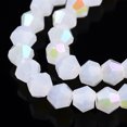 thumbnail image 3 of Imitation Jade Electroplate Glass Beads Strands AB color Plated Faceted Bicone Snow 2.9~3.3x2.5mm Hole: 0.7mm 135~140pcs/strand 38~40cm, 3 of 4