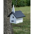 thumbnail image 2 of Outdoor Leisure Products Model GM31BKW Church Wren Bird House Made of High Density Poly Resin in black and white, 2 of 8