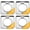 Silver, variant on Silver Drip Pans Square,SGP-400,Burner Covers BN24 Replacement|Chrome Square Gas Range Pans Made of Porcelain-4packs by