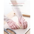 thumbnail image 3 of Washing Gloves Waterproof And Oil-proof Kitchen Rubber Gloves Washing Dishes Washing Clothes Rubber Cleaning Housework Gloves White M, 3 of 8