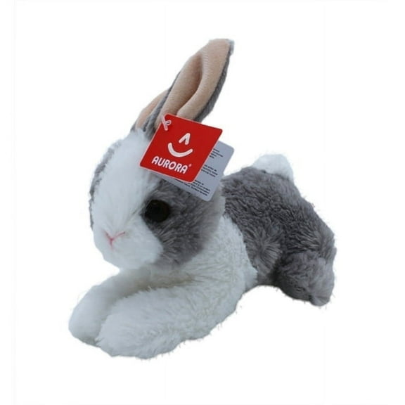 Aurora Wold Plush Mini Flopsie Baby Bunny Grey 8"