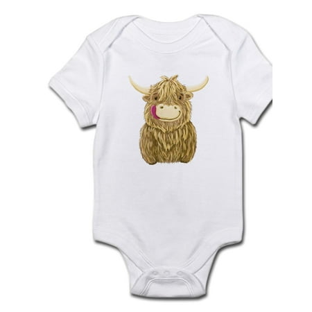 

CafePress - Happy Highland Cow - Baby Light Bodysuit