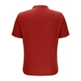 thumbnail image 5 of HaiMao Men's Henley Shirts Short Sleeve Casual Basic Tee Summer Button Henley Soild T Shirts Red-A XL(XL), 5 of 8