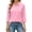 Pink, variant on Tanghaowl Womens T Shirts, Elegant V-Neck Tunic Top with 3/4 Sleeves and Front Pockets for Everyday Wear – Lightweight Casual Blouse White M
