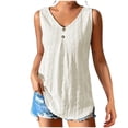 thumbnail image 2 of Ailaofu Womens Sleeveless Tunic Plus Size Tank Top with Flare Hem Comfy Loose Shirt Blouse, 2 of 7