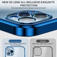 thumbnail image 3 of Funda Transparente De Silicona Con Marco Cuadrado De Lujo Para iPhone 11 12 13 14 Pro Max Mini X XR 7 8 Plus SE 3 Trasera, 3 of 4
