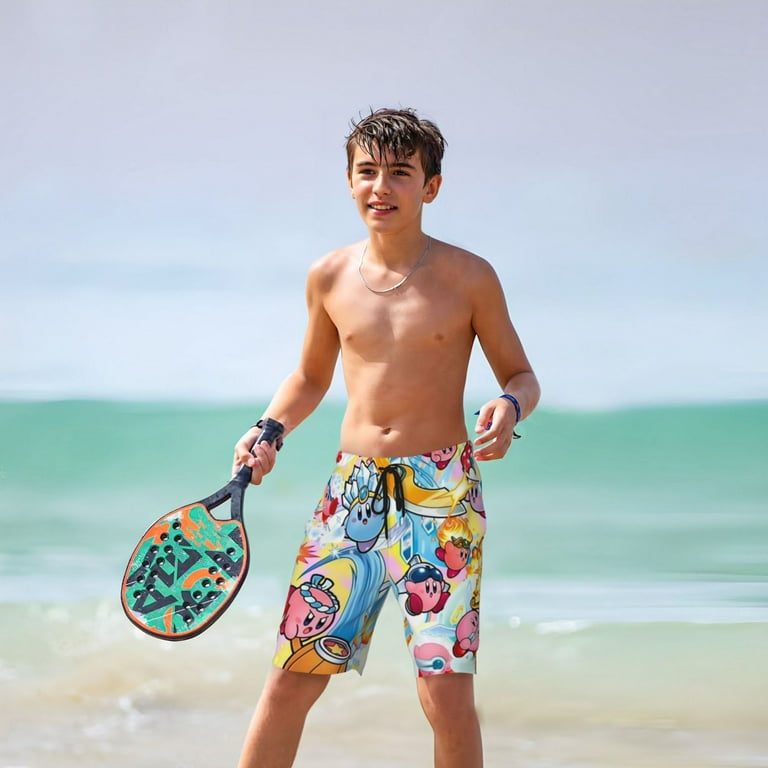 Kirby Boys Swim Trunks Quick Dry Swim Shorts Kids Bathing Suits Boy Swimsuit Swimwear Walmart