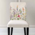 thumbnail image 2 of Watercolor Wildflowers Chair Back Cover for Dining Room Set of 8,Farmhouse Botanical Flowers Herbs Removable Kitchen Chair Slipcovers,Washable Seat Protector for Restaurant Party Banquet Wedding, 2 of 9