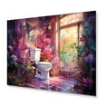 thumbnail image 2 of Designart "Toilet Dreamy Bathroom Reflections" Bath & Laundry Metal Art Living Room, 2 of 5
