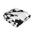 thumbnail image 3 of YFYANG Lightweight Warm Flannel Blanket, Abstract Heart Geometric Black Throw Blanket for Bed, Sofa, Travel, Camping, 40"x30", 3 of 7