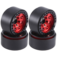 thumbnail image 2 of 4PCS 1.9 Metal Beadlock 8 Round Hole Wheel Hub Rim for 1/10 RC Crawler Axial SCX10 90046 AXI03007 TRX4 RedCat D90,Red, 2 of 8