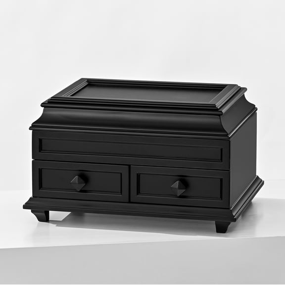 Classic Jewelry Box with Mirror, Drawers, and Soft Lined Interior