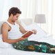 thumbnail image 5 of Fotbe Baroque Floral Still Life Pantalones de Pijama para Hombre, Pantalones de Dormir, Pantalones de Casa con Cintura Ajustable y Bolsillos-Small, 5 of 6