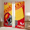 thumbnail image 2 of Manfei Red Football Helmet Curtains Pack of 2 (42x84 Each),Rugby Sport Curtains Blackout,Boys Ball Game Bedroom Curtains For Kids,Ultra Soft Home Decor, 2 of 6