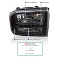 thumbnail image 3 of Spec-D Tuning Black Clear Led Headlights Compatible with 2005-2007 Ford F250 F350 F450 F550 Super Duty, 2005 Excursion, L+R Pair Head Light Lamp Assembly, 3 of 6
