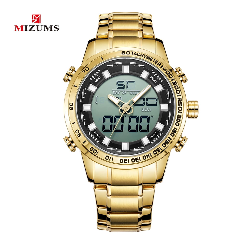 digital analog wrist watch