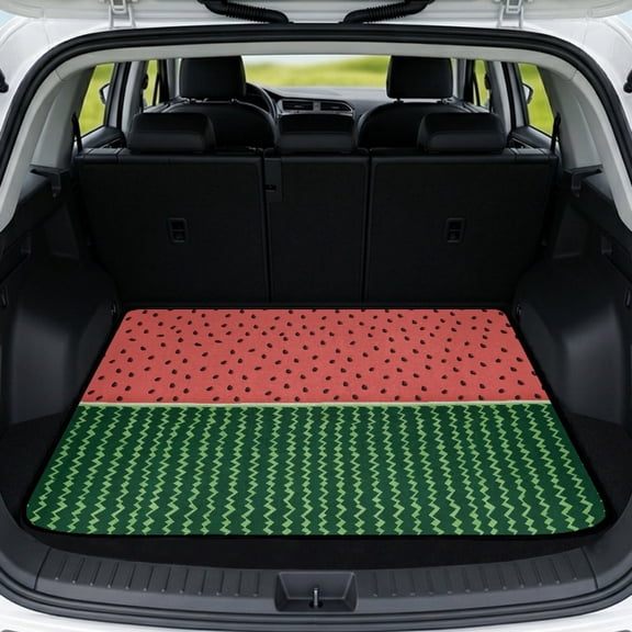 Psesaysky Watermelon Pattern Dog Seat Cover 29" x 39", Non-Slip Climaproof Car Trunk Mat for Families with Dogs and Cats