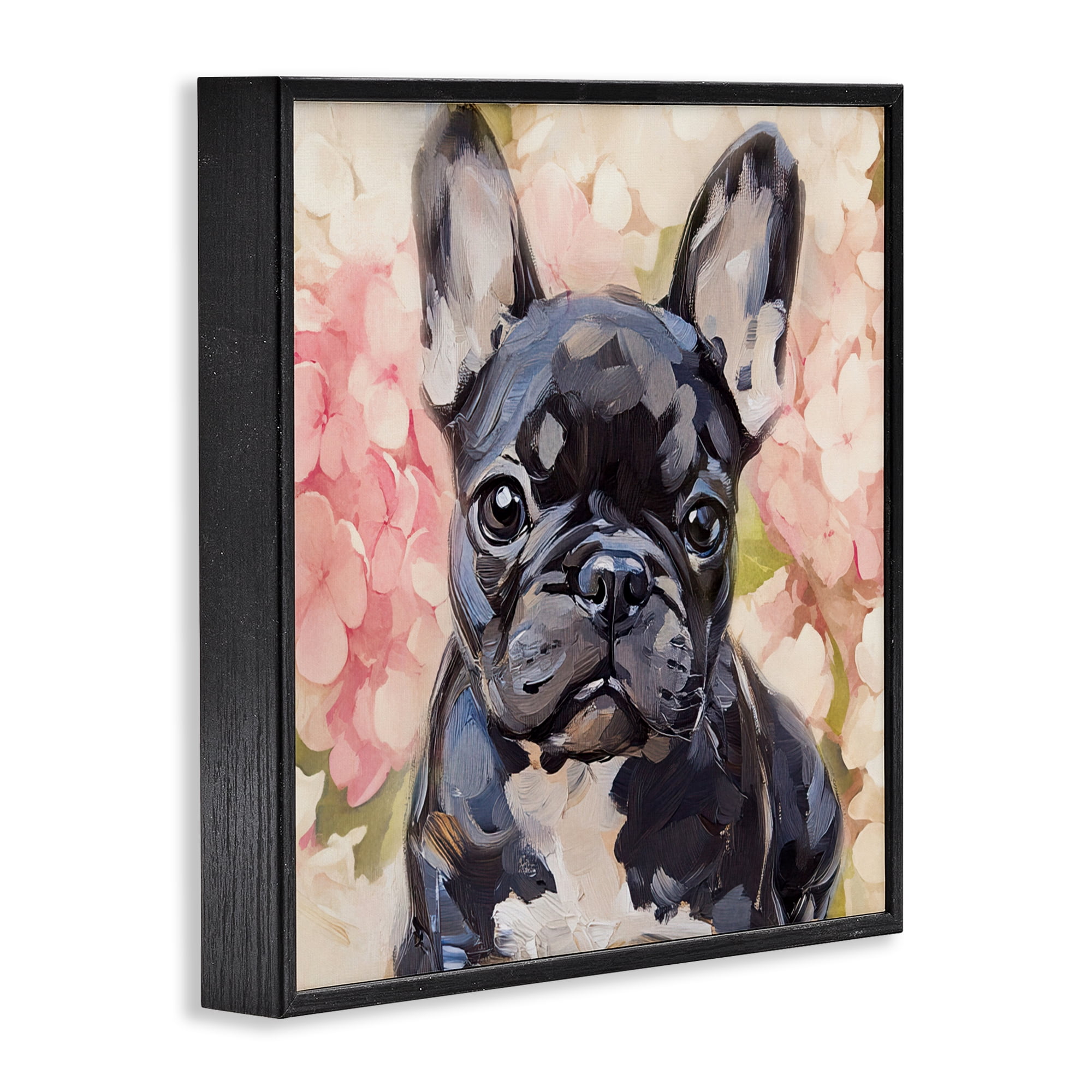 Stupell Industries Sweetest Little Bulldog Black Framed Giclee Art, design by Tina LeCour