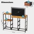 thumbnail image 4 of CONCETTA 8-Drawer Dresser TV Stand for Bedroom with Charging Station, Teen/Adult Fabric Storage with Open Shelves, Rust, 4 of 8