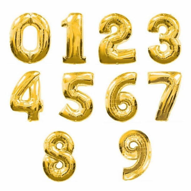 Globos de aluminio de 16 y 32 pulgadas para cumpleaños, figuras de globos con número de helio de aire, adornos para fiesta de cumpleaños, globos para niños, cumpleaños Dengxun unisex